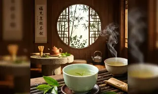 茶叶茶杯素材生成中式春茶品牌海报效果