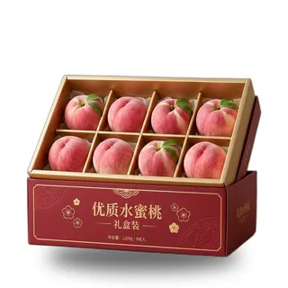 水蜜桃生鲜电商白底图效果