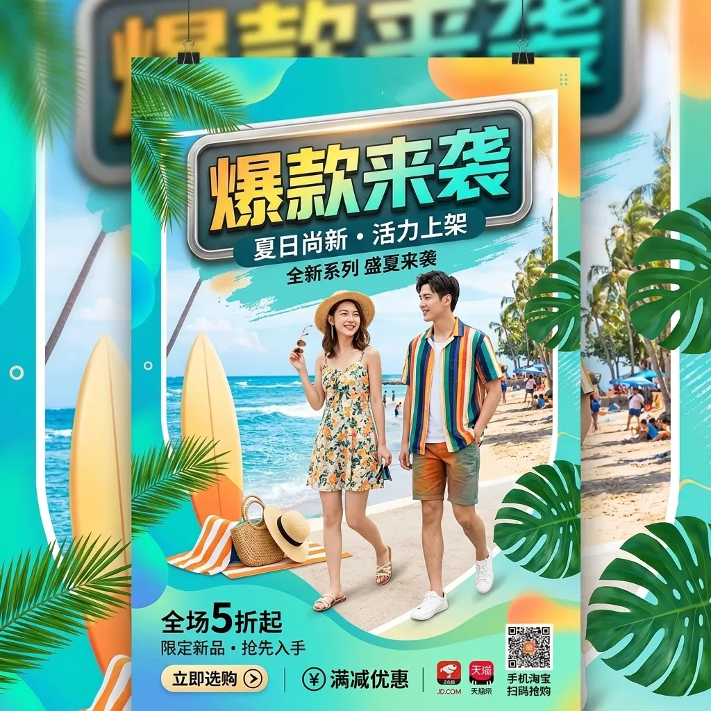 AI 修改活动海报主标题后的效果
