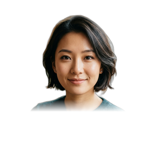 短发女性头像透明背景抠头效果