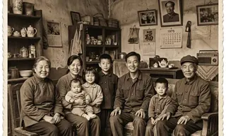 七人破损全家福划痕修复效果