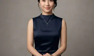 女性室内坐姿人像变清晰效果